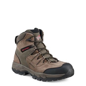 Red Wing TruHiker 6-inch Waterproof Safety Toe Mens Hiking Boots Light Brown - Style 6670